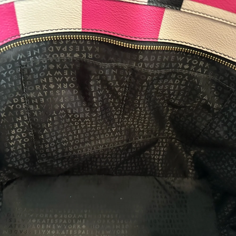Kate Spade Pink and Black Geometric Tote - Picture 8 of 10